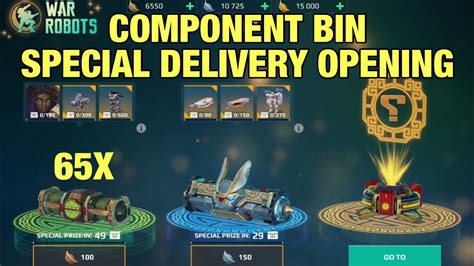 Component Bin Bronze Coins Special Delivery Opening War Robots