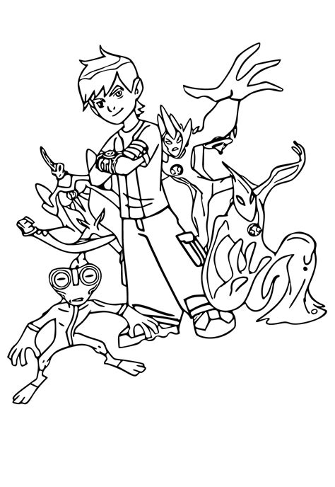 Ben 10 Printable Coloring Pages Ultimate Aliens