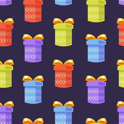 Premium Vector T Box Present Holiday Seamless Pattern Abstract