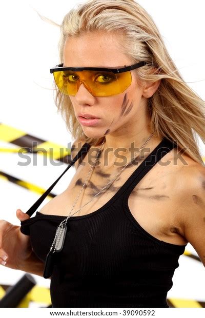 Sexy Blonde Female Construction Worker Stock Photo 39090592 Shutterstock