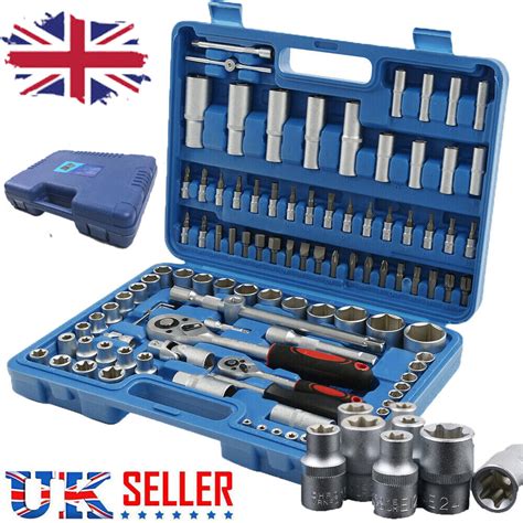 108PC 1 2 1 4 SOCKET SET SCREWDRIVER BIT TORX RATCHET DRIVER CASE