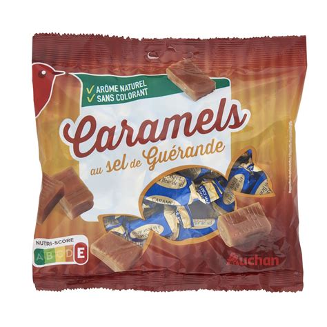 Auchan Bonbons Au Caramel Au Sel De Gu Rande Bonbons G Pas Cher