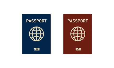 Premium Vector Red And Blue International Passport Vector