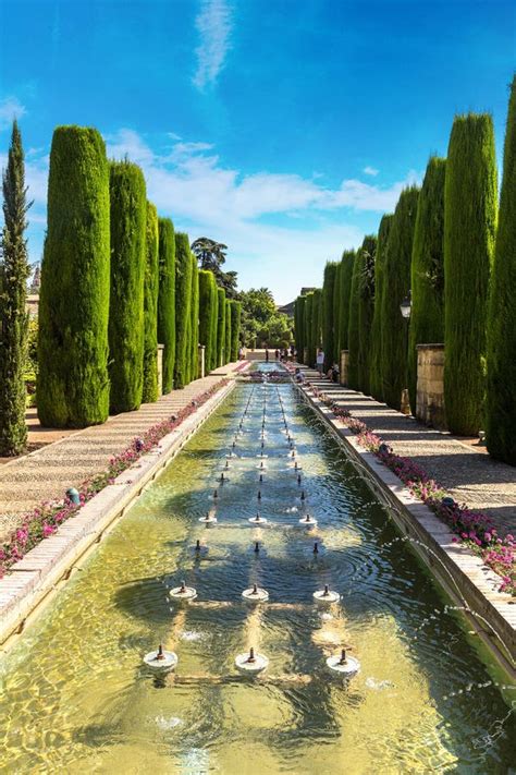 Fountains and Gardens at the Alcazar in Cordoba Stock Photo - Image of city, landmark: 185801132