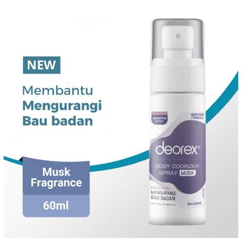 Jual Deorex Body Odorizer Spray Deodorant Musk Fragrance 60ml Shopee