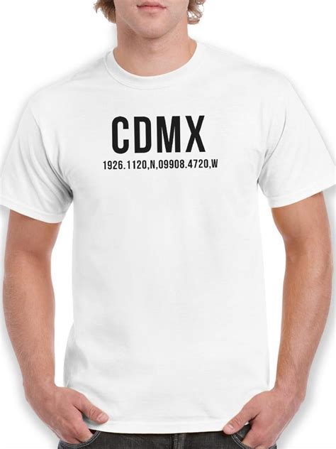 Cdmx Coordinates T Shirt Men Smartprints Designs Male Small