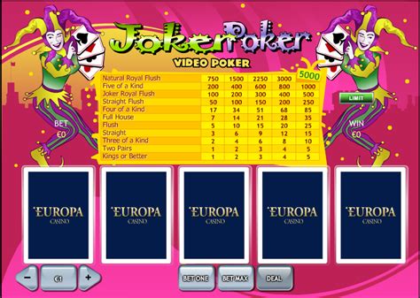 Joker Poker - Online Video poker Rules, Strategy & Free Play