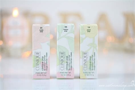 Clinique Pop Lip Colour Primer 01 Nude Pop 05 Melon Pop 14 Plum
