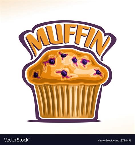 Logo For Blueberry Muffin Royalty Free Vector Image