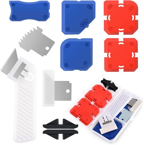 Wxj13 11 Pieces Professional Caulking Tool Kit Silicone Caulking Tools