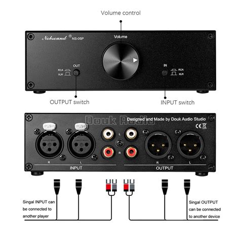 Nobsound Xlr Balanced Rca Stereo Converter Audio Selector Box Passive Preamp Ebay