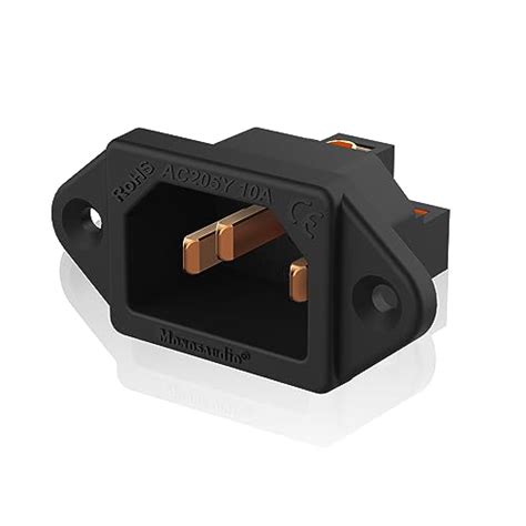 Monosaudio Pure Copper AC Power Socket 250V 10A IEC 320 C14 Panel Mount