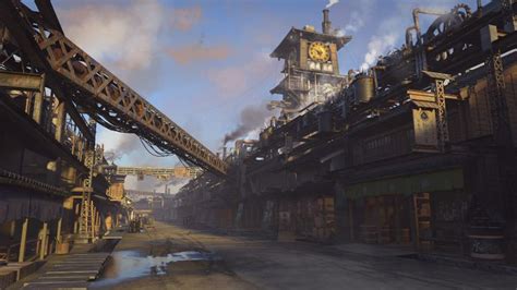 Artstation Steam Edo From 尾を追う狐 Shunsuke Nakajo Steampunk City