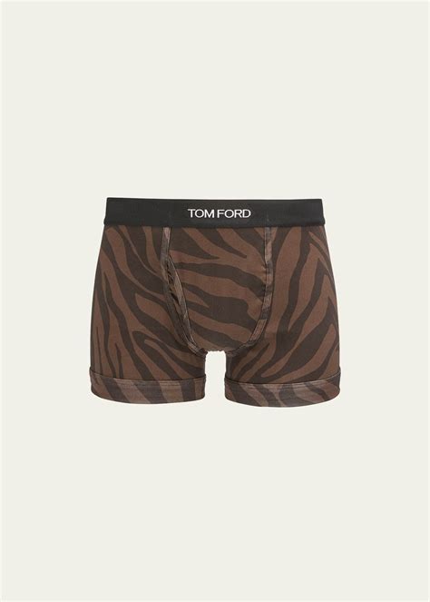 Tom Ford Mens Zebra Print Stretch Boxer Briefs Bergdorf Goodman