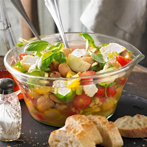 Tomaten Bohnen Salat Mit Schafsk Se Brigitte De