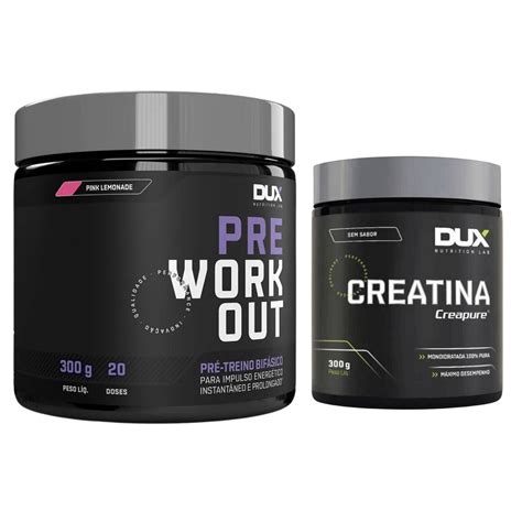 Kit 1 Creatina Creapure 300g E 1 Pré Work 300g Dux Nutritionduxmuscle