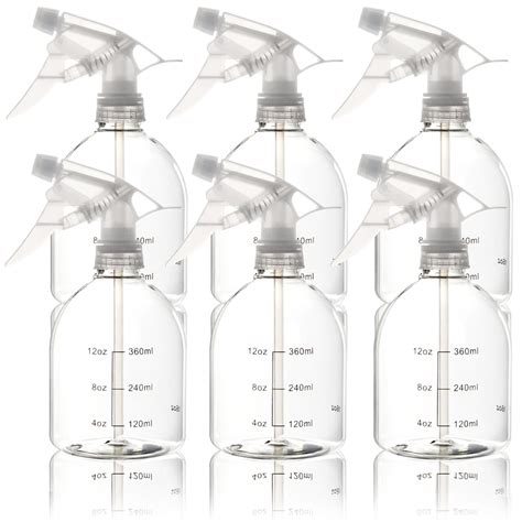 Youngever 6 Pack 16oz Empty Plastic Spray Bottles Spray Bottles For Hair And Cleaning Solutions