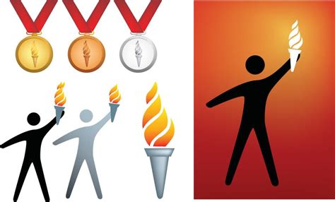 Olympic Flame Vector Images Over 3 500