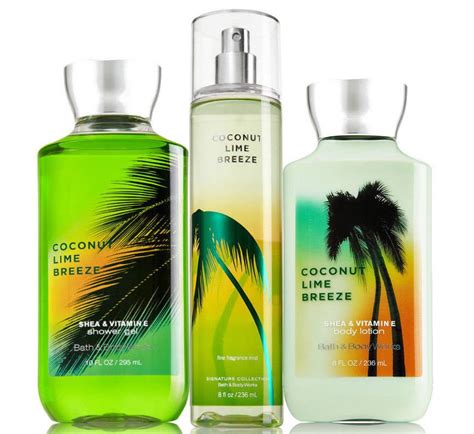 Bath And Body Works Coconut Lime Breeze Trio T Set