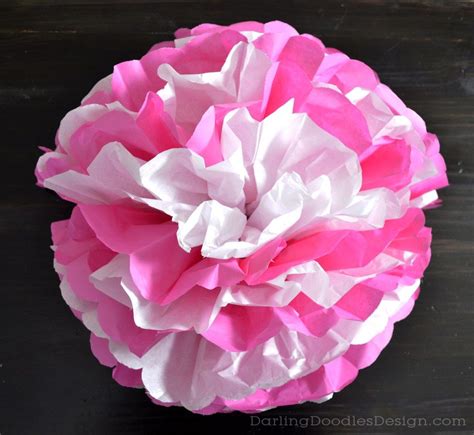 Tissue Pom Pom Tutorial Darling Doodles Tissue Paper Pom Poms Diy