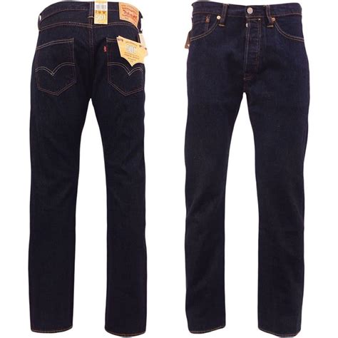 Levis 501 Deep Indigo Blue Denim