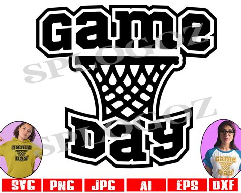 Game Day Basketball Svg, Game Day Svg, Game Day Shirt, Game Day Dxf Design, Basketball Digital ...