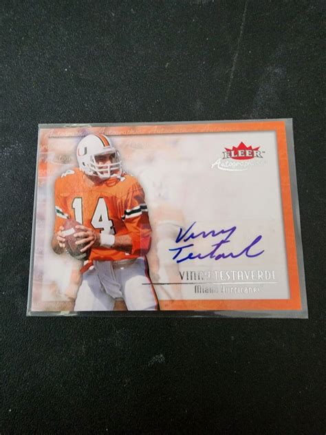 Fleer Retro Vinny Testaverde Autographics Auto Ebay