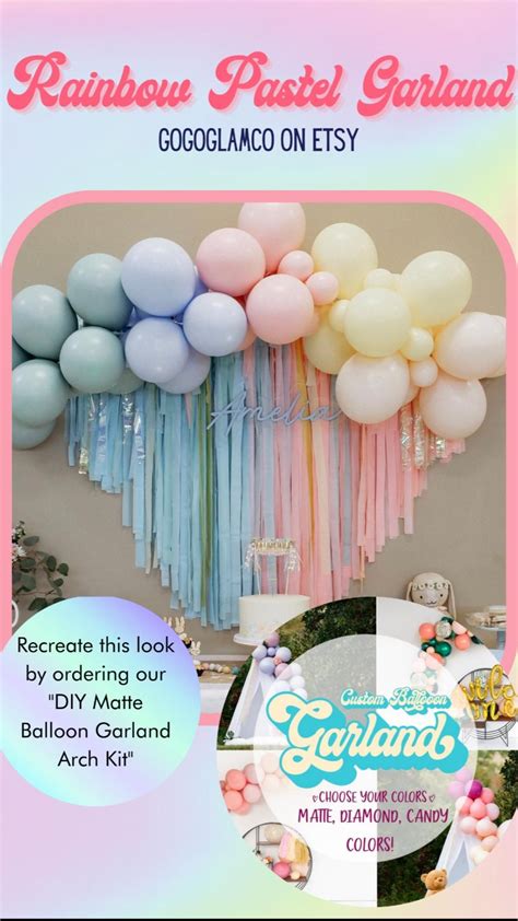 Create Your Own Diy Pastel Rainbow Balloon Garland Artofit