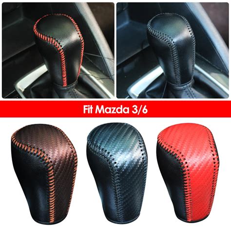 Car Leather Shift Knob Cover For Mazda Axela Atenza Cx Cx Cx Cx