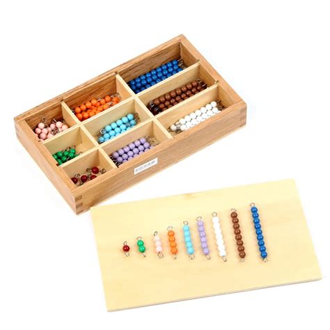 Jouets mathématiques Montessori cordes colorées de perles jouet