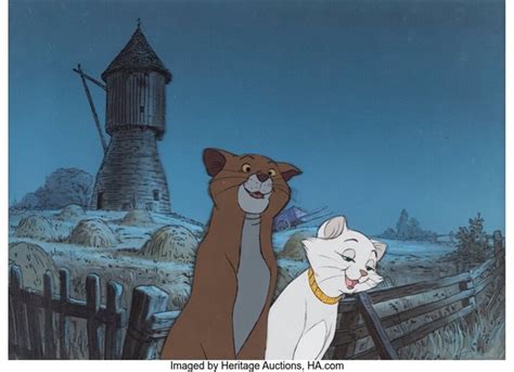 The Aristocats Duchess And Omalley Production Cel Setup On Master