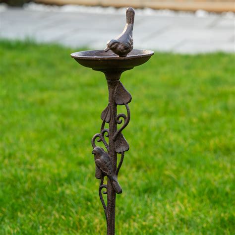 Cast Iron Bird Bath Stake Home Shopping Selections