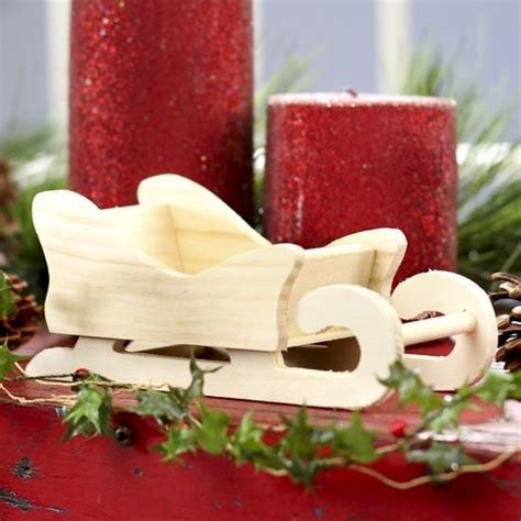 Small Unfinished Wood Sleigh Winter Holiday Crafts Holiday Crafts