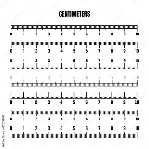 realistic black centimeter scale  measuring length  height