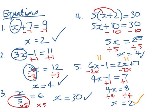 Equations Math Algebra Linear Equations Showme