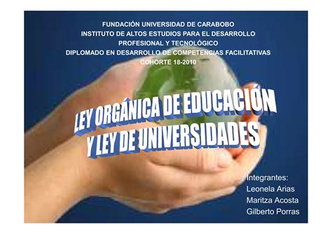 Ley De Universidades Ppt