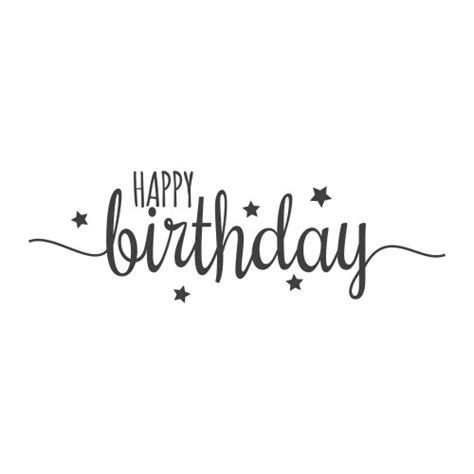 Happy Birthday Party Lettering Typography Set Vector Image