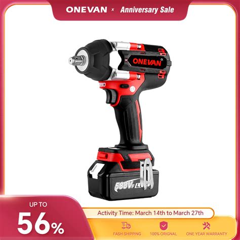 ONEVAN 588VF 1800 N M Torque Brushless Electric Impact Wrench 1 2 In