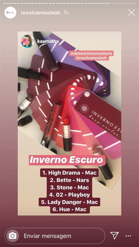 Batons Da Cartela De Inverno Escuro Artofit