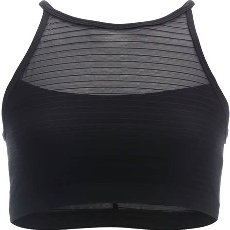 Onzie Mesh Halter Sports Bra Womens Clothing