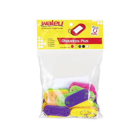 Chaveiro Plus Cores Neon Waleu Pct C 25 Unidades