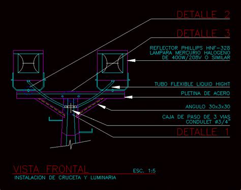 Installing Crosstree And Reflector DWG Detail For AutoCAD Designs CAD