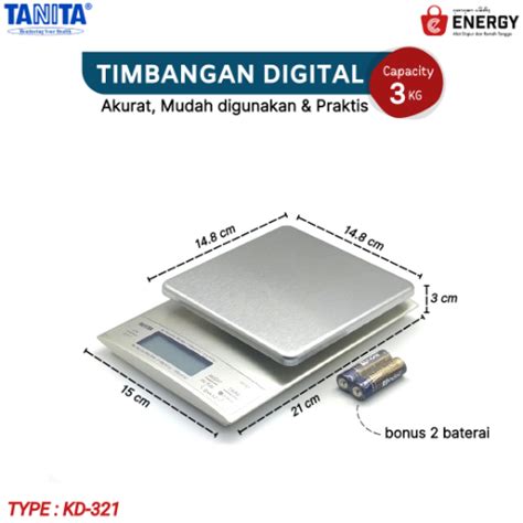 TANITA TIMBANGAN DIGITAL 3 KG Energy Bali