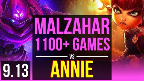 Malzahar Vs Annie Mid Games Kda Legendary Korea