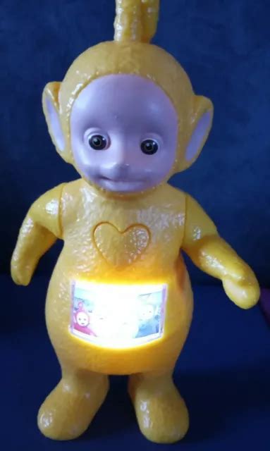 Teletubbies Laa Laa Press Glow Figure Giggles Light Up Screen