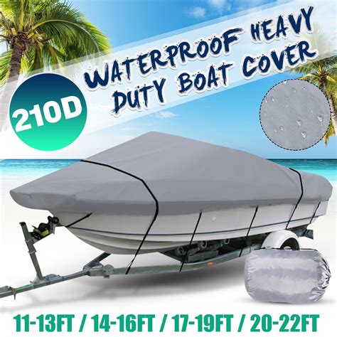 Waterproof And Sunscreen Heavy Duty Trailerable Boat Cover With Storage