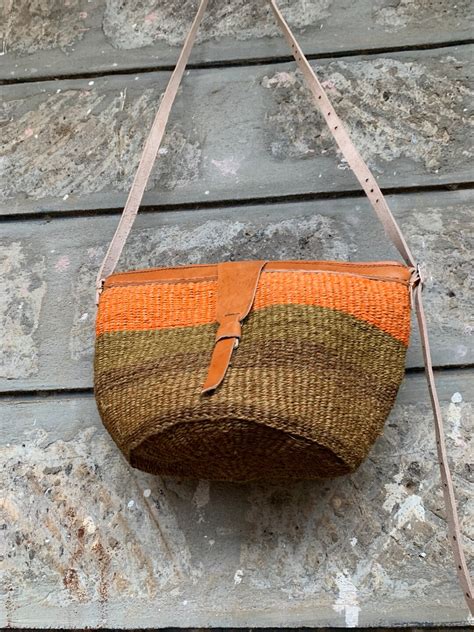 Gift For Her African Sisal Bag Sisal Basket Kiondo Handbag Beach