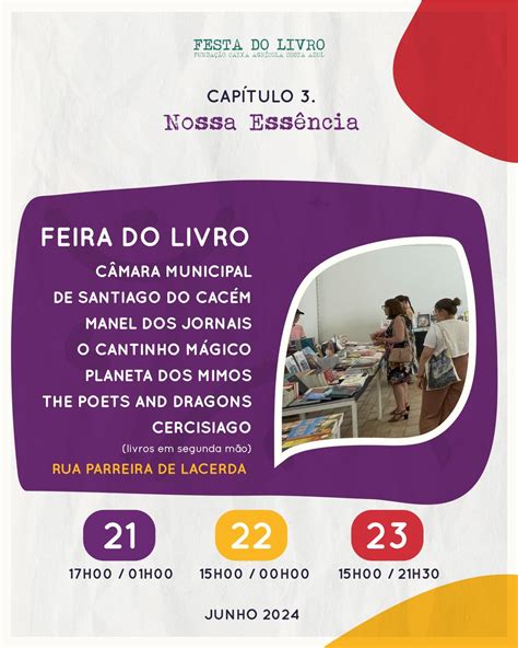 Festa Do Livro Câmara Municipal De Santiago Do Cacém