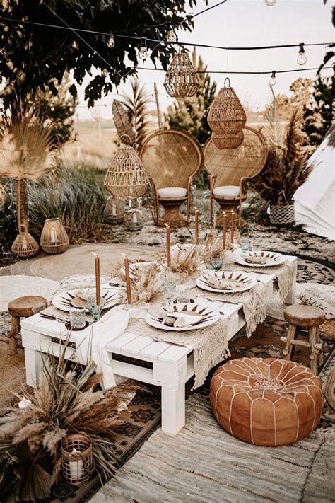 A Backyard Bohemian Dinner Party Backyard Dinner Party Boho Picnic