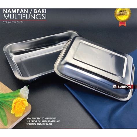 Jual Nampan Baki Stainless Tebal Nizen Baki Makanan Gorengan Shopee